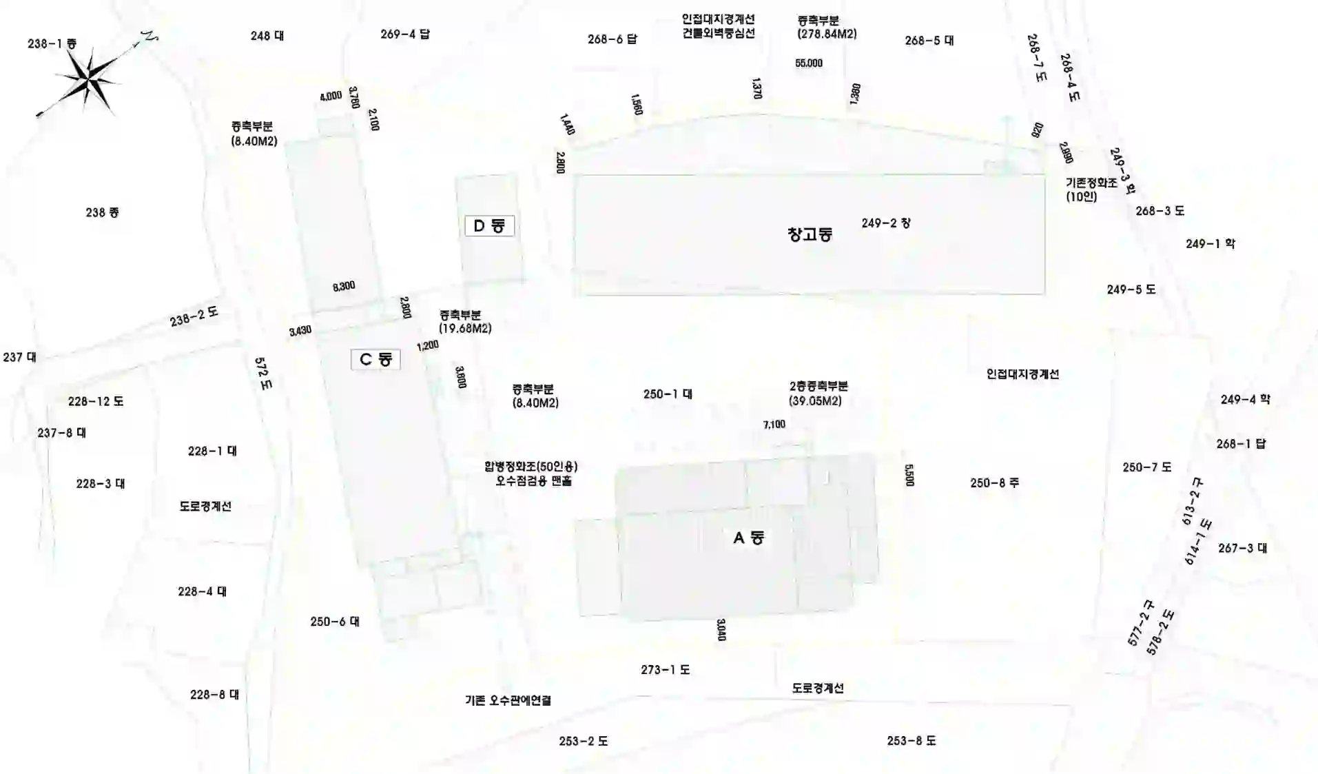 후안리 250-1 배치도 이미지